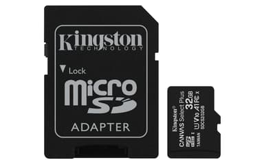 Kingston Canvas Select Plus 32GB microSDHC UHS-I minneskort