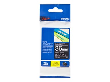 Brother Tape 36mm TZe-365 Hvid/Sort 
