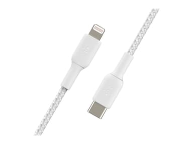 Belkin Lightning To USB-C Cable Raided 2m Valkoinen