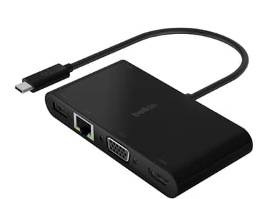 Belkin Multimedia + Charge Adapter USB 3.2 Gen 1 (3.1 Gen 1) Type-C