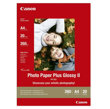 Canon Papper Photo+ Glossy II PP-201 A4 20-Ark 265g 