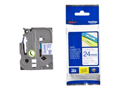 Brother Tape TZE-253 24mm Blå/Hvit 