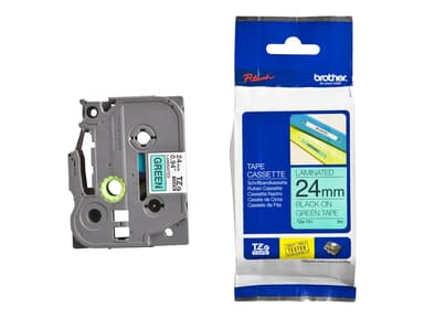 Brother Tape TZE-751 24mm Svart/Grön 