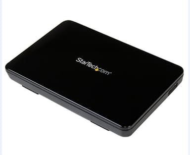 Startech 2.5in USB 3.0 External SATA III SSD / HDD Hard Drive Enclosure with UASP 2.5" USB 3.0 Musta