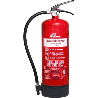 Nexa Brandsläckare 6kg ABC-Pulver 43A Väggmonterad Röd 