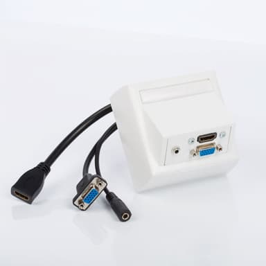 Vivolink Wall Connection Box - Outlet - HD-15, mini-phone stereo 3.5 mm , HDMI 