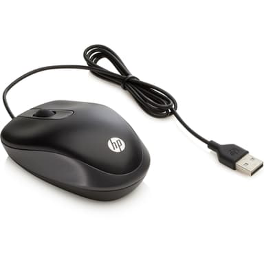 HP Travel Langallinen 1,000dpi Hiiri Harmaa Musta