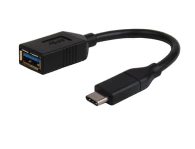 Prokord USB Type C To USB 3.0 Type A Fe 0.15m - Black 24 pin USB-C Hane 9-stifts USB typ A Hona Svart 
