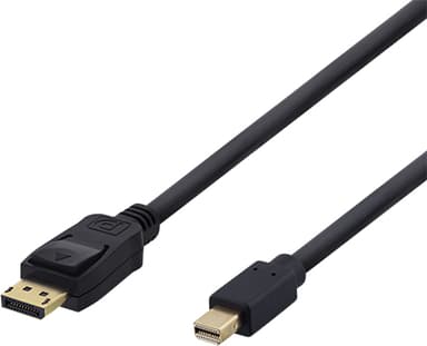 Deltaco DisplayPort kabel 0.5m DisplayPort Mini Han DisplayPort Han 