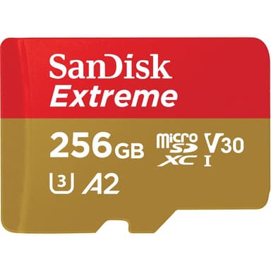 SanDisk Extreme 256GB mikroSDXC UHS-I minneskort 