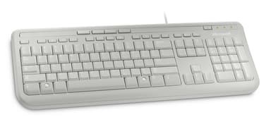 Microsoft Wired Keyboard 600 Langallinen Englanti kansainvälinen Valkoinen 