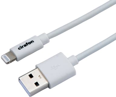 Cirafon Cirafon AM To Lightning Cable 0.5m - White - New Mfi 0.5m Hvit 