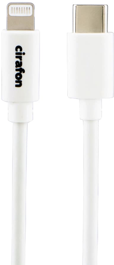 Cirafon Snabbladdningskabel USB-C till Lightning 1m Vit 