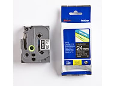 Brother Tape TZE-355 24mm Hvid/Sort 