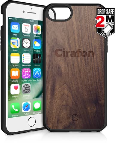 Cirafon Hybrid Fusion Drop Safe iPhone 6/6s iPhone 7 iPhone 8 iPhone SE (2020) iPhone SE (2022) Mørkt tre 