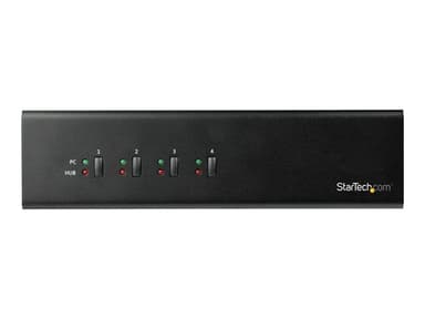 Startech 4 Port Dual Monitor DVI KVM Switch w/ USB 3.0 Hub 