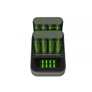 GP ReCyko Speed Charger M451 USB + Dobbelt opladningsdock + 8 stk. 2600mAh Batterier 