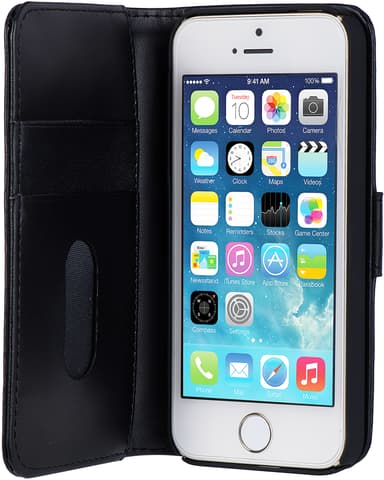 Cirafon Genuine Leather Wallet iPhone 5/5S/SE Zwart 