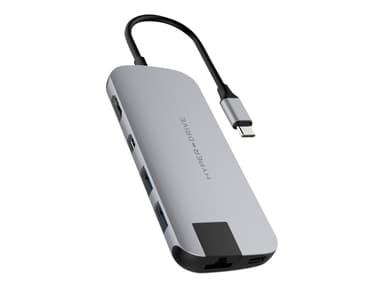 Hyper HyperDrive Slim USB-C Hub - Space Gray USB-C Minitelakointiasema 