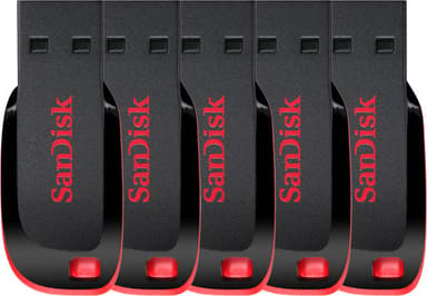 SanDisk Cruzer Blade USB 2.0 16GB - 5 Pack 16GB USB 2.0 