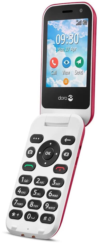 Doro 7081 Dual-SIM Rödvit 