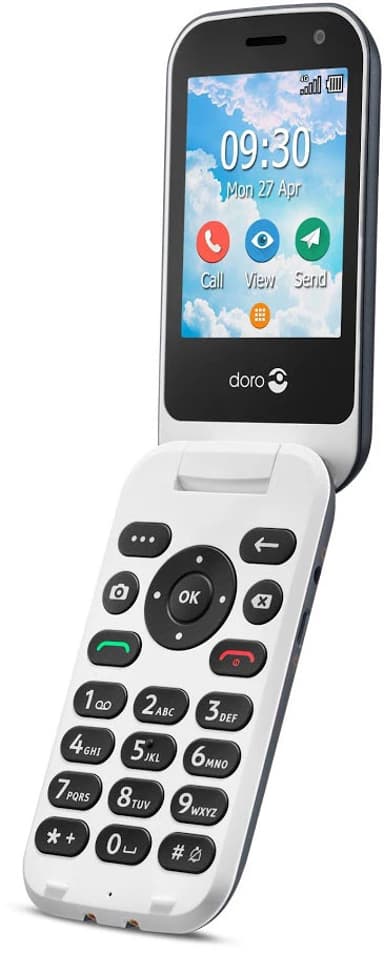 Doro 7081 Dual-SIM Grafisk hvid 