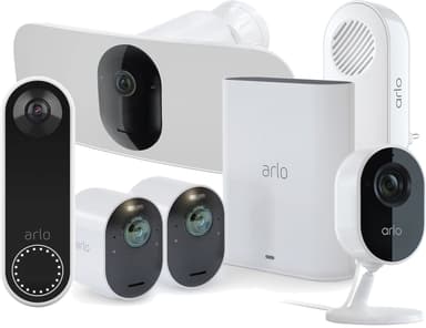 Arlo Ultra 2 2-pack + Video Doorbell + Indoor Cam + Pro 3 Floodlight + Chime 