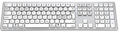 Voxicon Wireless Slim Metal Keyboard 295BWL BT + 2.4GHZ Trådlös Nordisk Silver Vit 