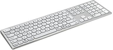Voxicon Wireless Slim Metal Keyboard 295BWL Silver Trådløs Nordisk Hvid Sølv 