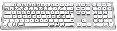 Voxicon Wireless Slim Metal Keyboard 295B Sølv Trådløs Nordisk Hvit Sølv 