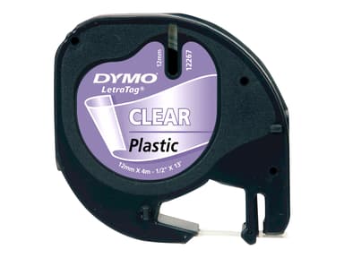 Dymo Tape LetraTAG LT 12mm Plast Klar 