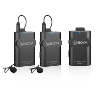 Boya BY-WM4 Pro K2 Dual-Channel Digital Wireless Microphone Svart 