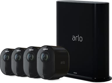 Arlo Ultra 2 trådlös övervakningskamera 4-pack, Svart 