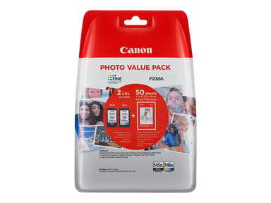 Canon Inkt Value Pack PG545XL/CL546XL + 10x15cm fotopapier 50 vellen 