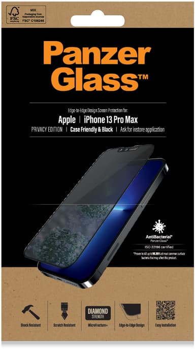 Panzerglass Privacy Case Friendly iPhone 13 Pro Max 