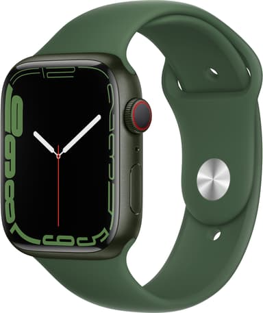 Apple Watch Series 7 GPS + Cellular, 45 mm Green Aluminium Case med Clover Sport Band 