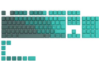 Glorious GPBT Keycaps ISO Nordic-Layout Rain Forest Sats med tangenthättor 