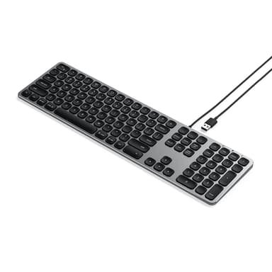 Satechi Aluminum Wired Keyboard Langallinen Pohjoismaat Harmaa 