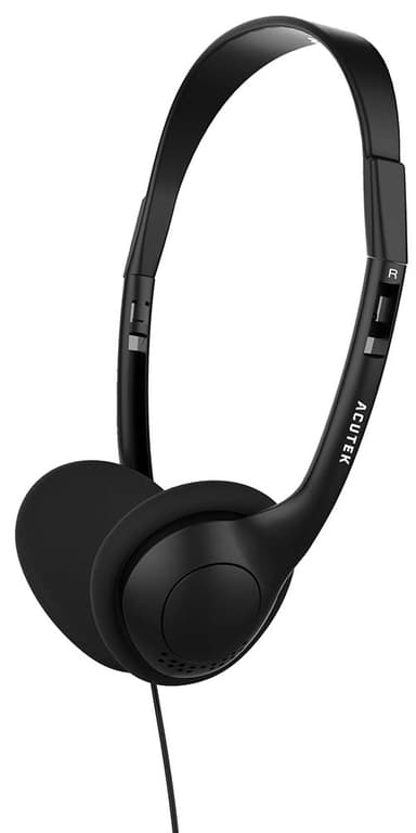 Acutek Acutek On-ear Headphone H836 Black 3,5 mm jakk Stereo Svart 