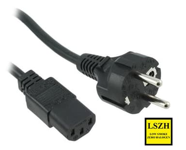 Direktronik Power cord LSZH 1m Strøm CEE 7/7 Strøm IEC 60320 C13 