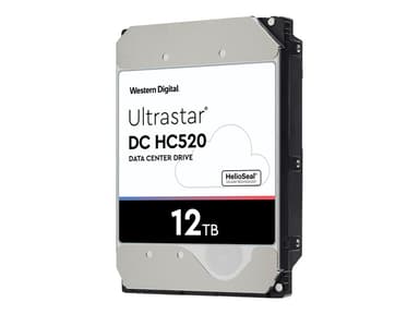 WD Ultrastar DC HC520 512E ISE 12Tt 3.5" 7,200kierrosta/min Serial ATA-600 