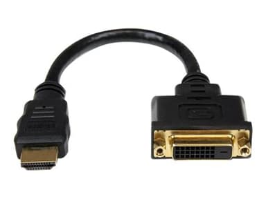 Startech .com 20cm HDMI naar DVI-D Video adapter kabel 19 pins HDMI type A Male 24+1-pins digitale DVI Female Zwart 