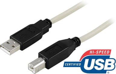Deltaco USB-Kabel 0.5m 4 pin USB Type A Han 4 pin USB Type B Han 
