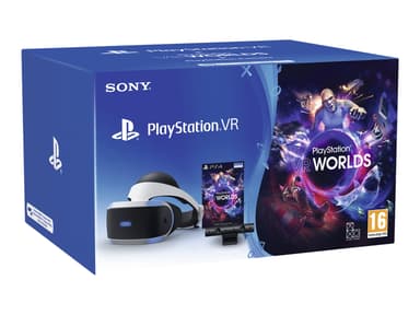 Sony Playstation VR Bundle Ink. Kamera + VR Worlds Svart Vit 