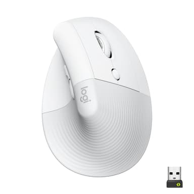 Logitech Lift Vertical Ergo Mouse For Business Off-white Draadloos 4,000dpi Verticale muis Wit 