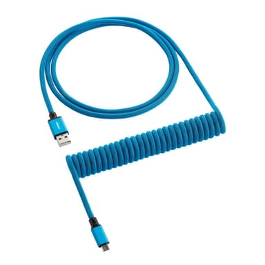 CableMod Classic Coiled Cable - Spectrum Blue 1.5m 24-nastainen USB-C Uros 4 nastan USB- A Uros 