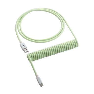 CableMod Classic Coiled Cable - Lime Sorbet 1.5m 24-pins USB-C Hann 4-pins USB type A Hann 