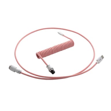 CableMod Pro Coiled Cable - Orangesicle 1.5m 24-stifts USB-C Hane 4-stifts USB typ A Hane 