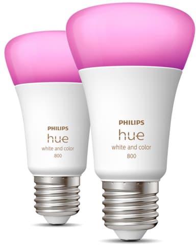 Philips Hue White and Color Ambiance E27 2-pakning 