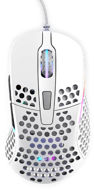 Xtrfy M4 RGB Gaming Mouse White Kabelansluten 16,000dpi Mus Vit 